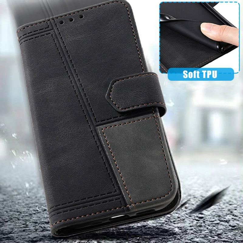 TTUDRCH For Samsung Galaxy S20 FE 2022/S20 FE/S20 Fan Edition/S20 FE 5G/S20 Fan Edition 5G/S20 Lite 004 Splicing PU Leather RFID Blocking Stand Wallet Phone Case with Strap - Black TTUDRCH For Samsung Galaxy S20 FE 2022/S20 FE/S20 Fan Edition/S20 FE 5G/S20 Fan Edition 5G/S20 Lite 004 Splicing PU Leather RFID Blocking Stand Wallet Phone Case with Strap - Black